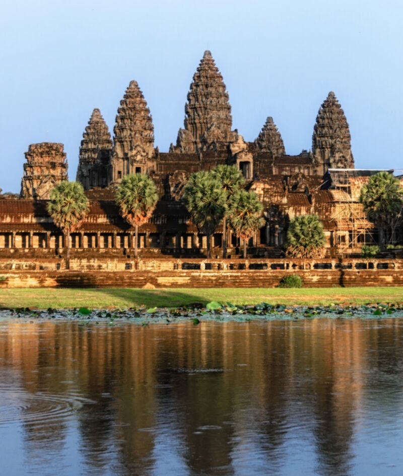 Templo Angkor Wat ao entardecer, Camboja