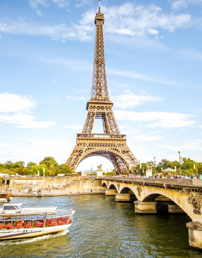 Torre Eiffel e o rio Sena, Paris